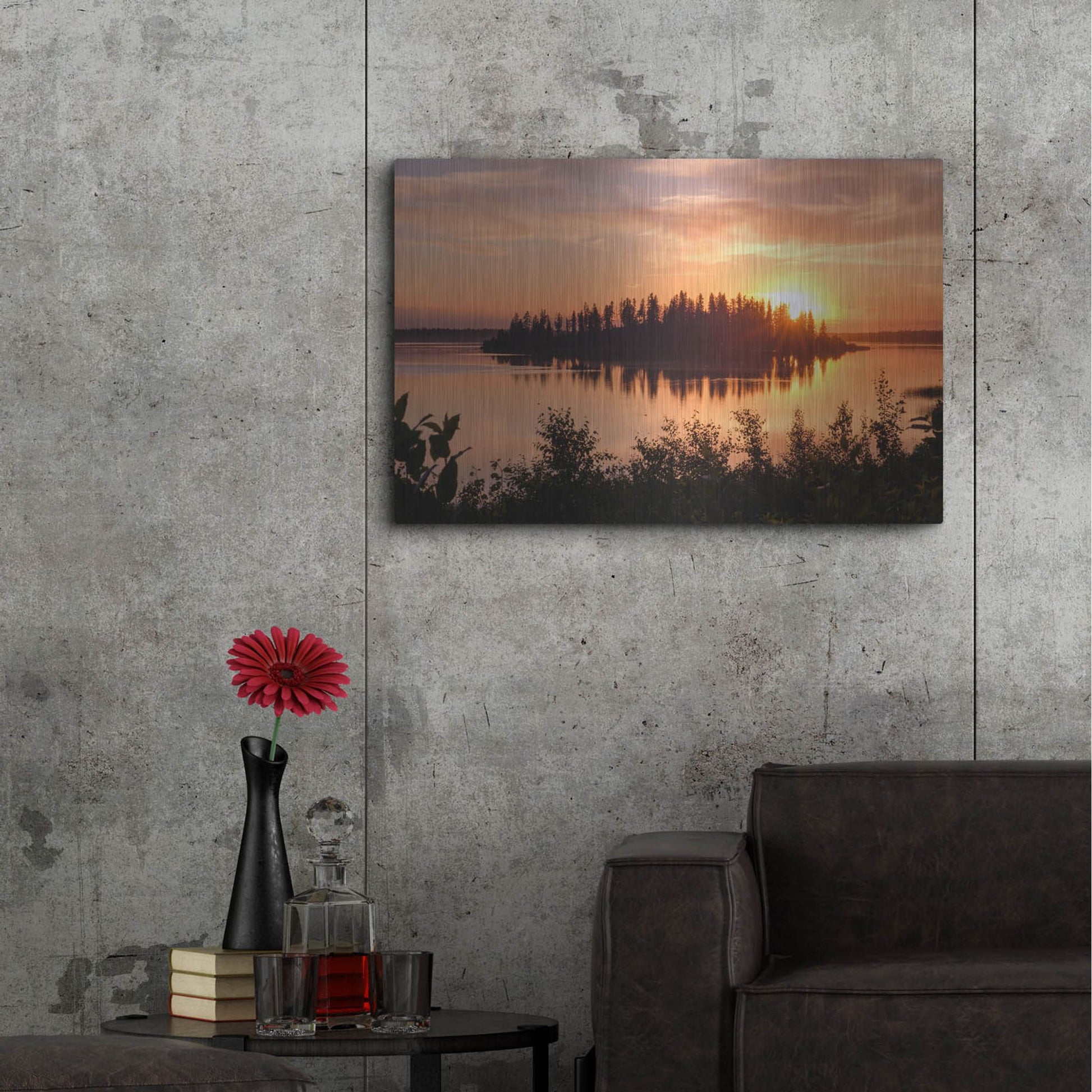 Luxe Metal Art 'Elk Island 4' by Joe Reimer Photography, Metal Wall Art,36x24