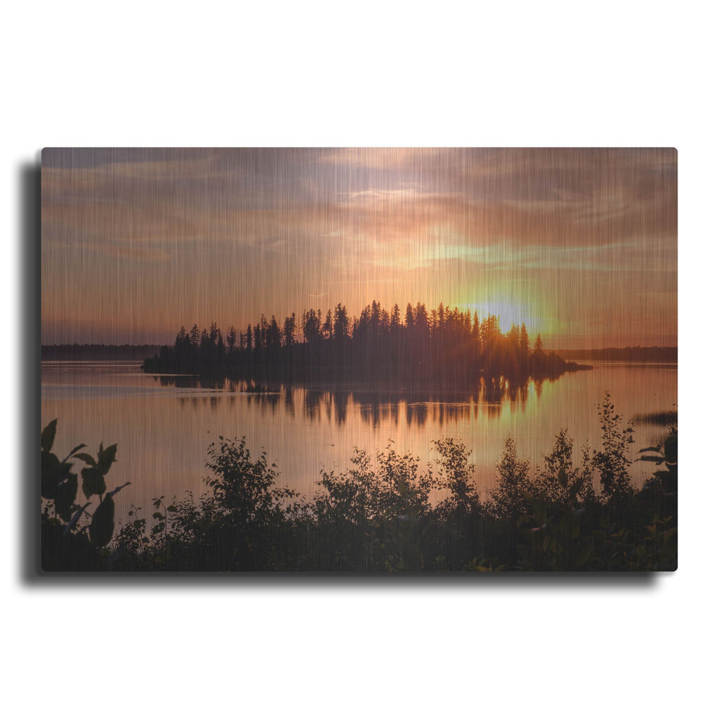 Luxe Metal Art 'Elk Island 4' by Joe Reimer Photography, Metal Wall Art