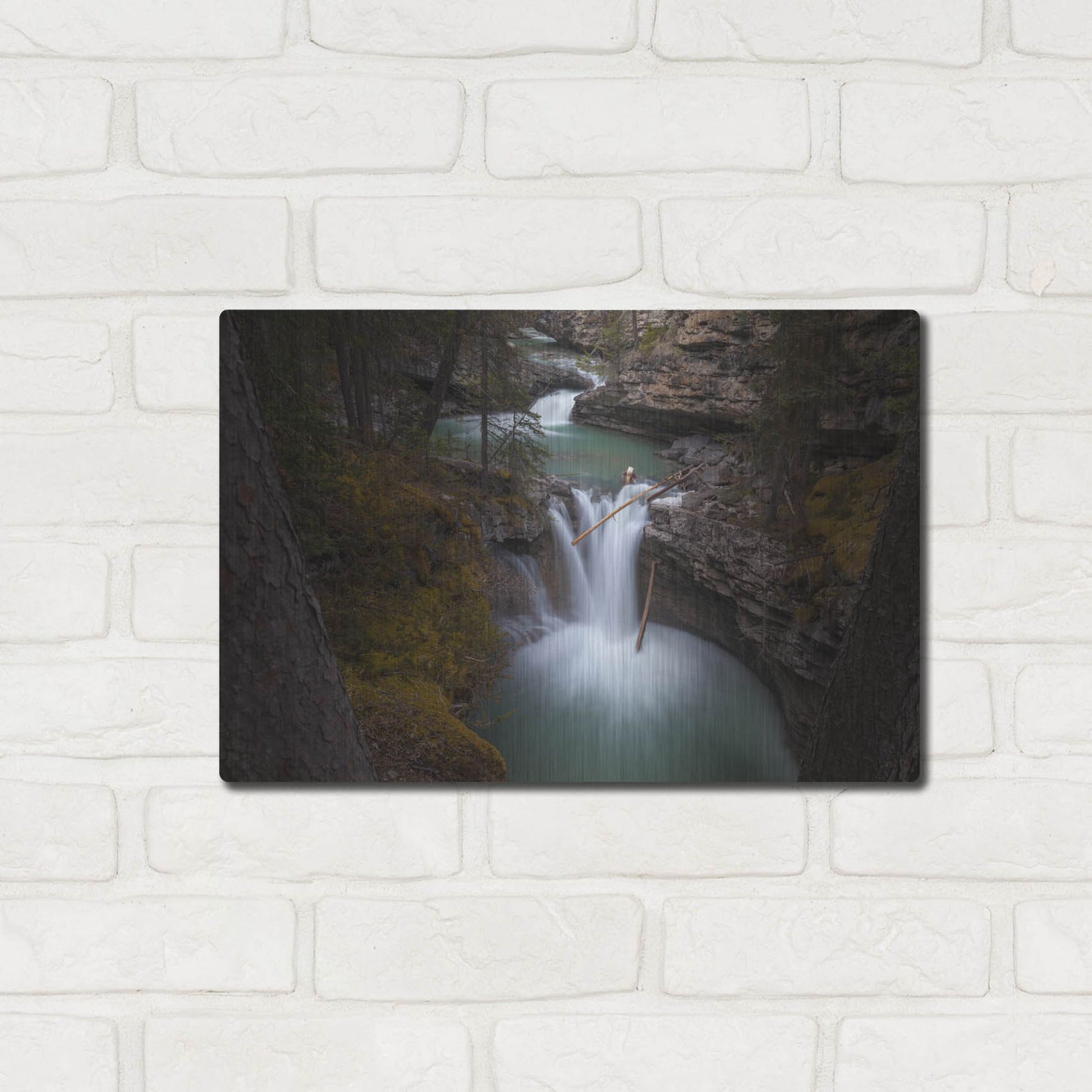 Luxe Metal Art 'Johnston Canyon 1' by Joe Reimer Photography, Metal Wall Art,16x12
