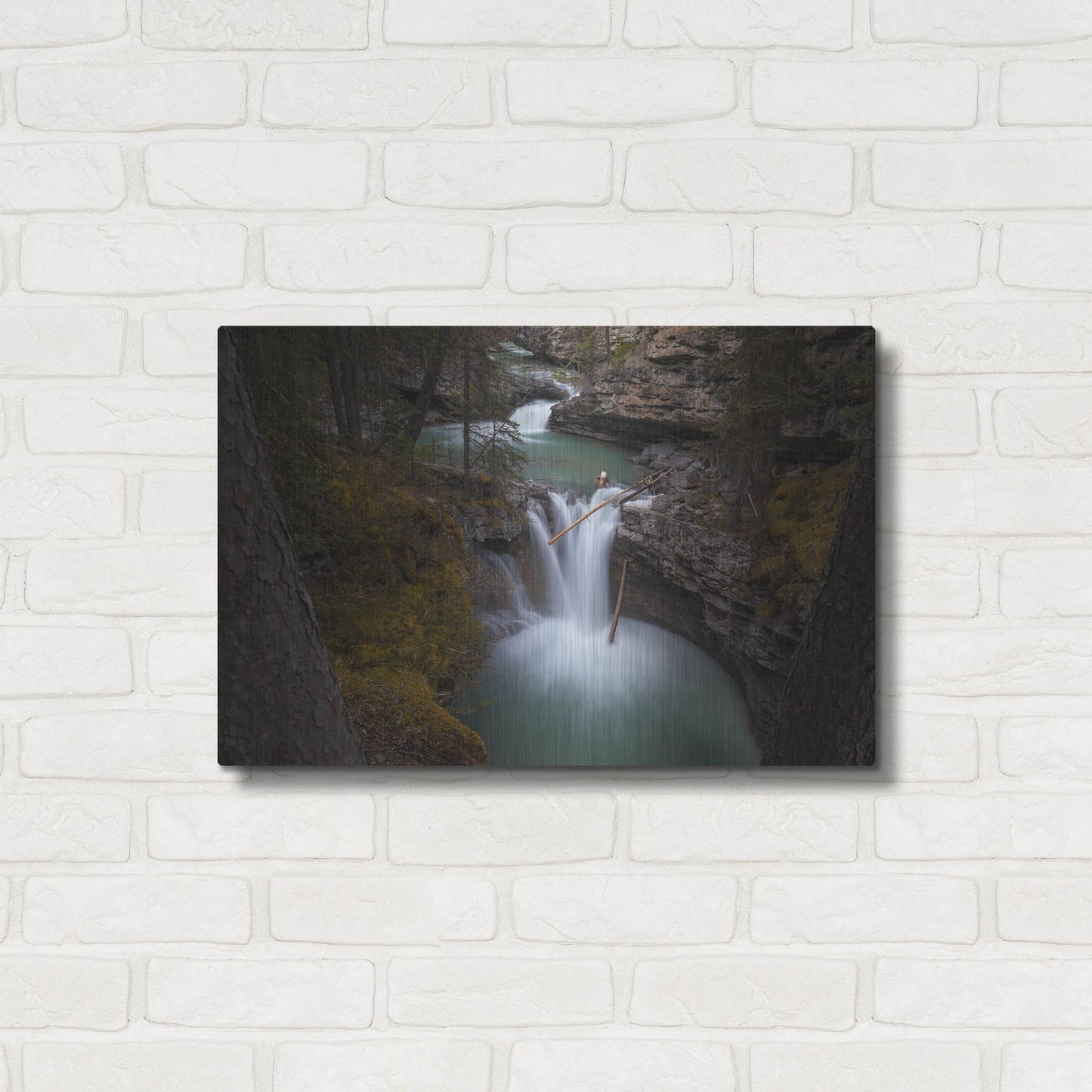 Luxe Metal Art 'Johnston Canyon 1' by Joe Reimer Photography, Metal Wall Art,24x16