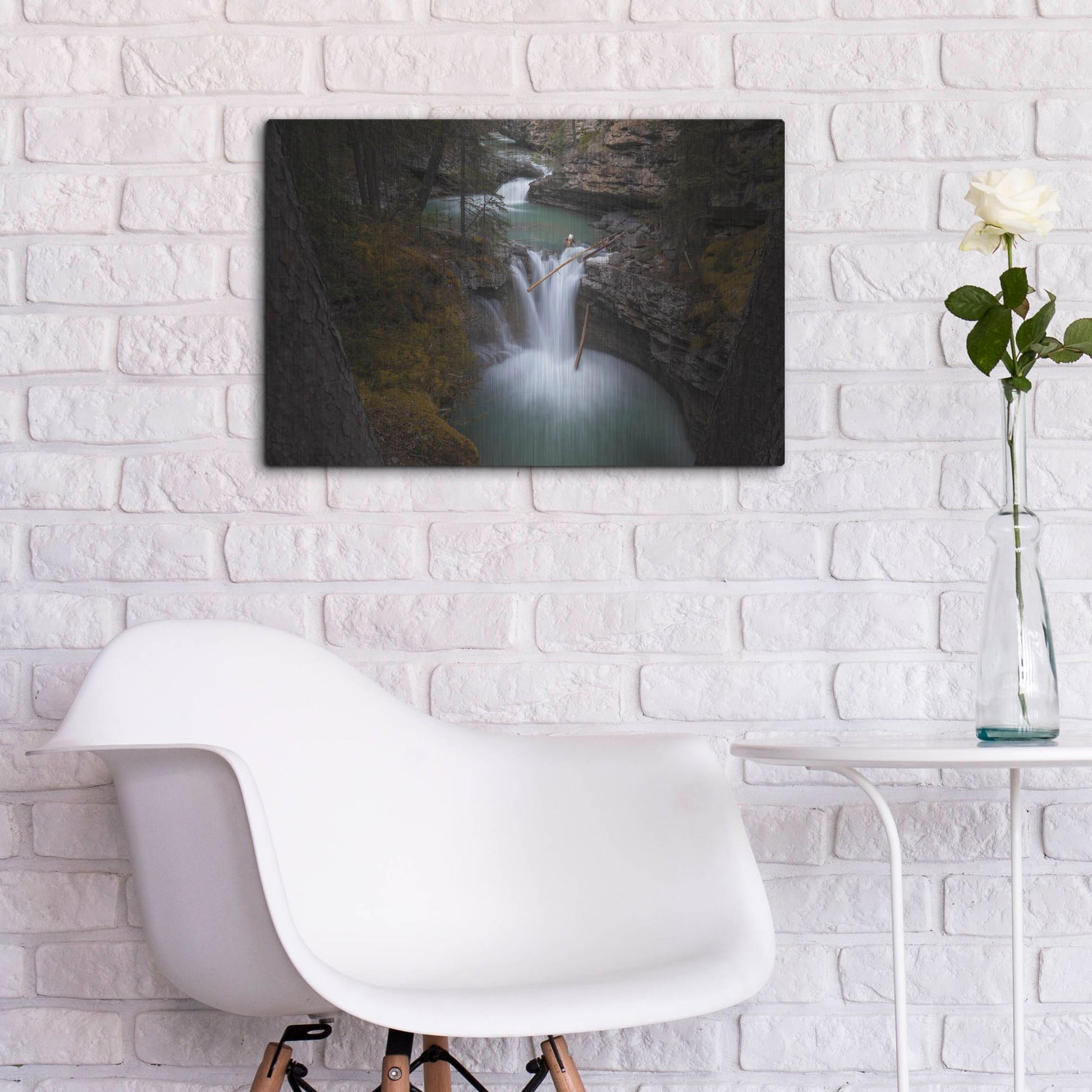 Luxe Metal Art 'Johnston Canyon 1' by Joe Reimer Photography, Metal Wall Art,24x16
