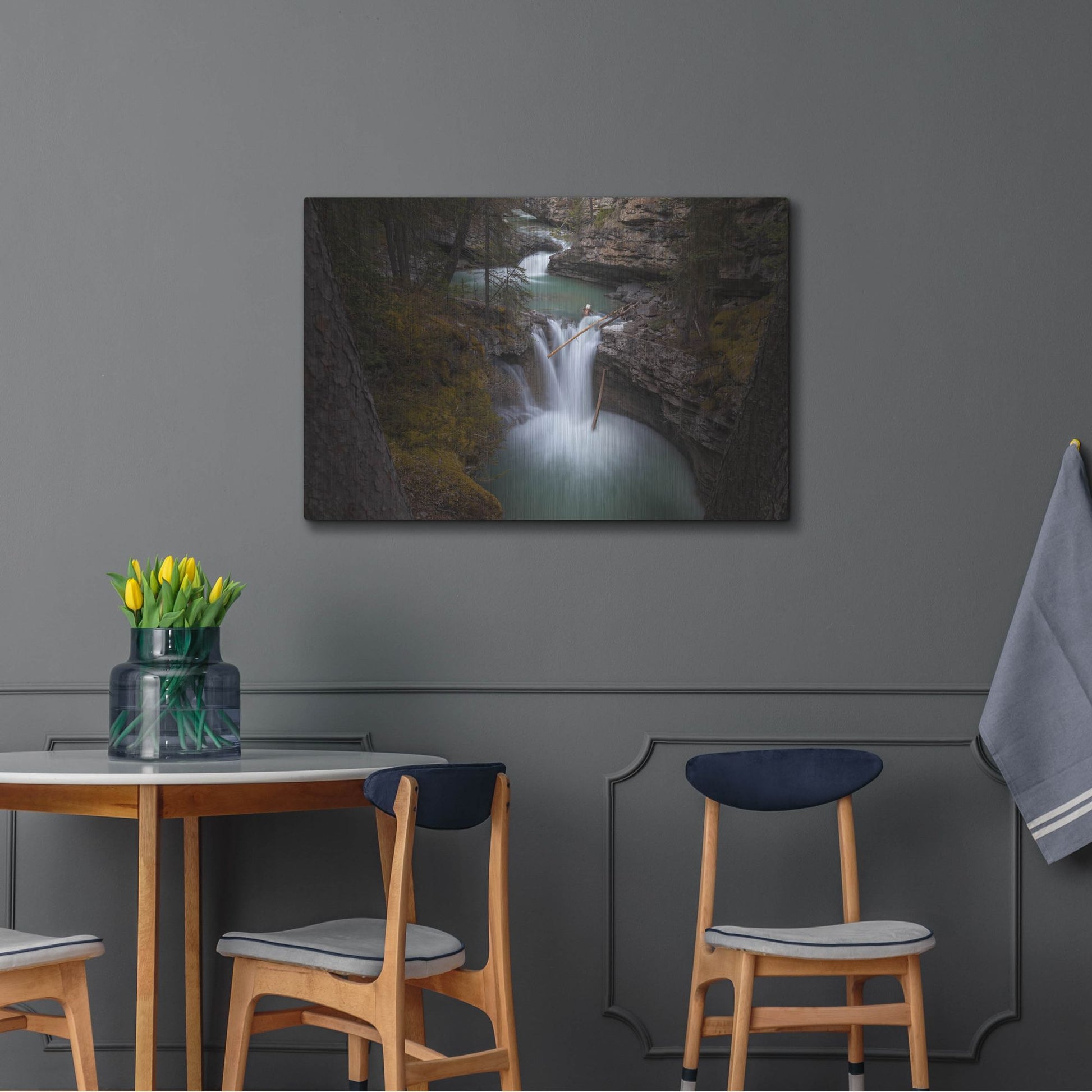 Luxe Metal Art 'Johnston Canyon 1' by Joe Reimer Photography, Metal Wall Art,36x24