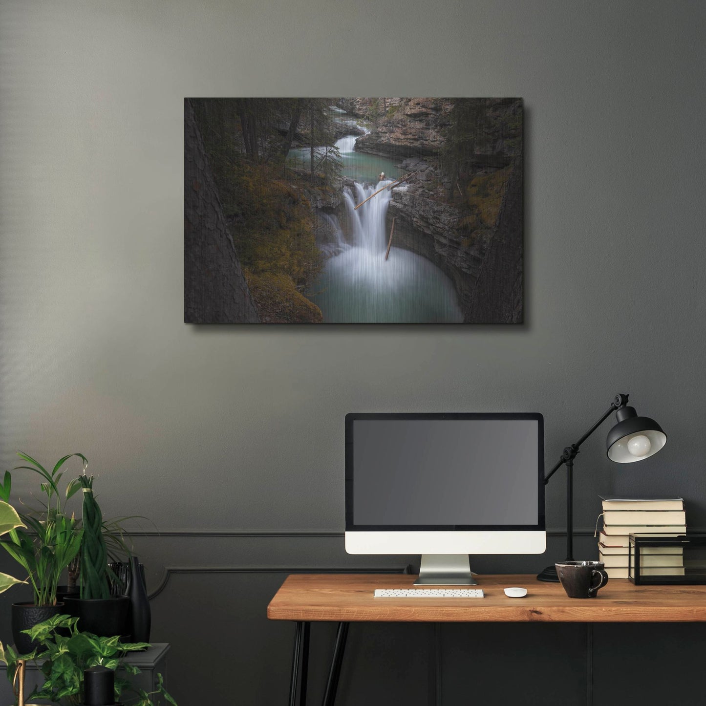 Luxe Metal Art 'Johnston Canyon 1' by Joe Reimer Photography, Metal Wall Art,36x24