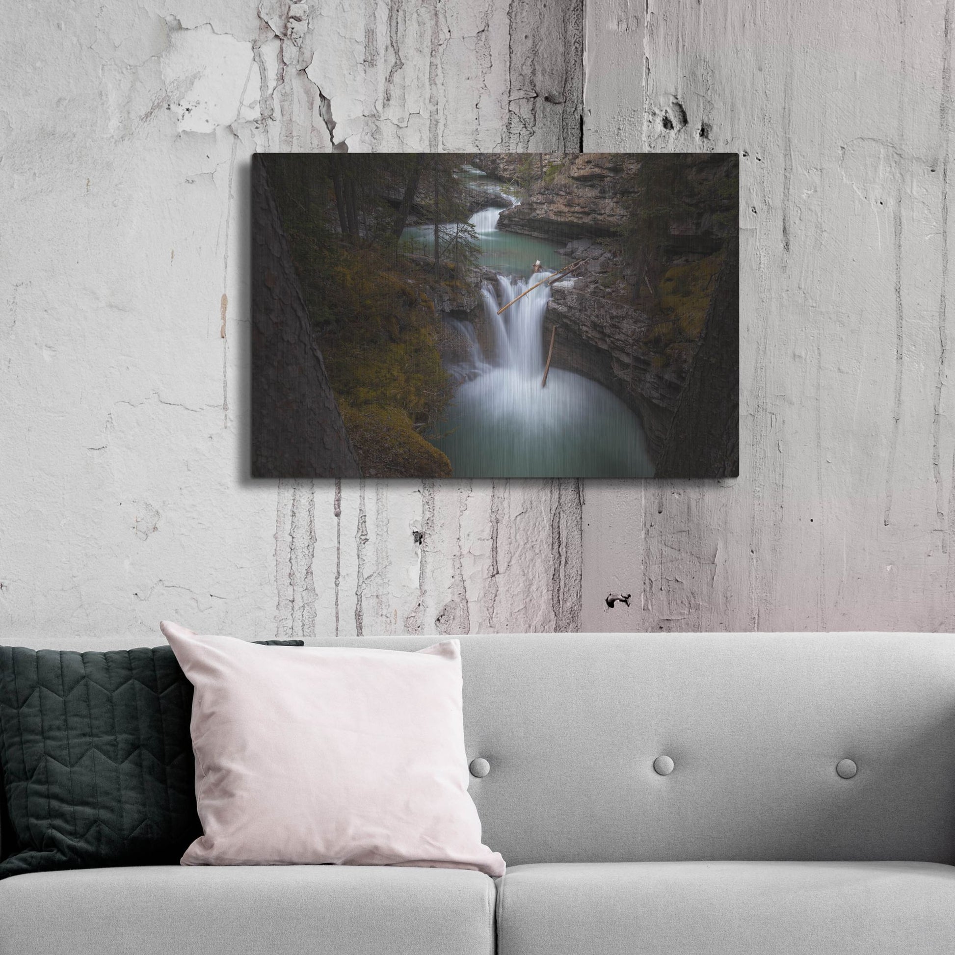 Luxe Metal Art 'Johnston Canyon 1' by Joe Reimer Photography, Metal Wall Art,36x24