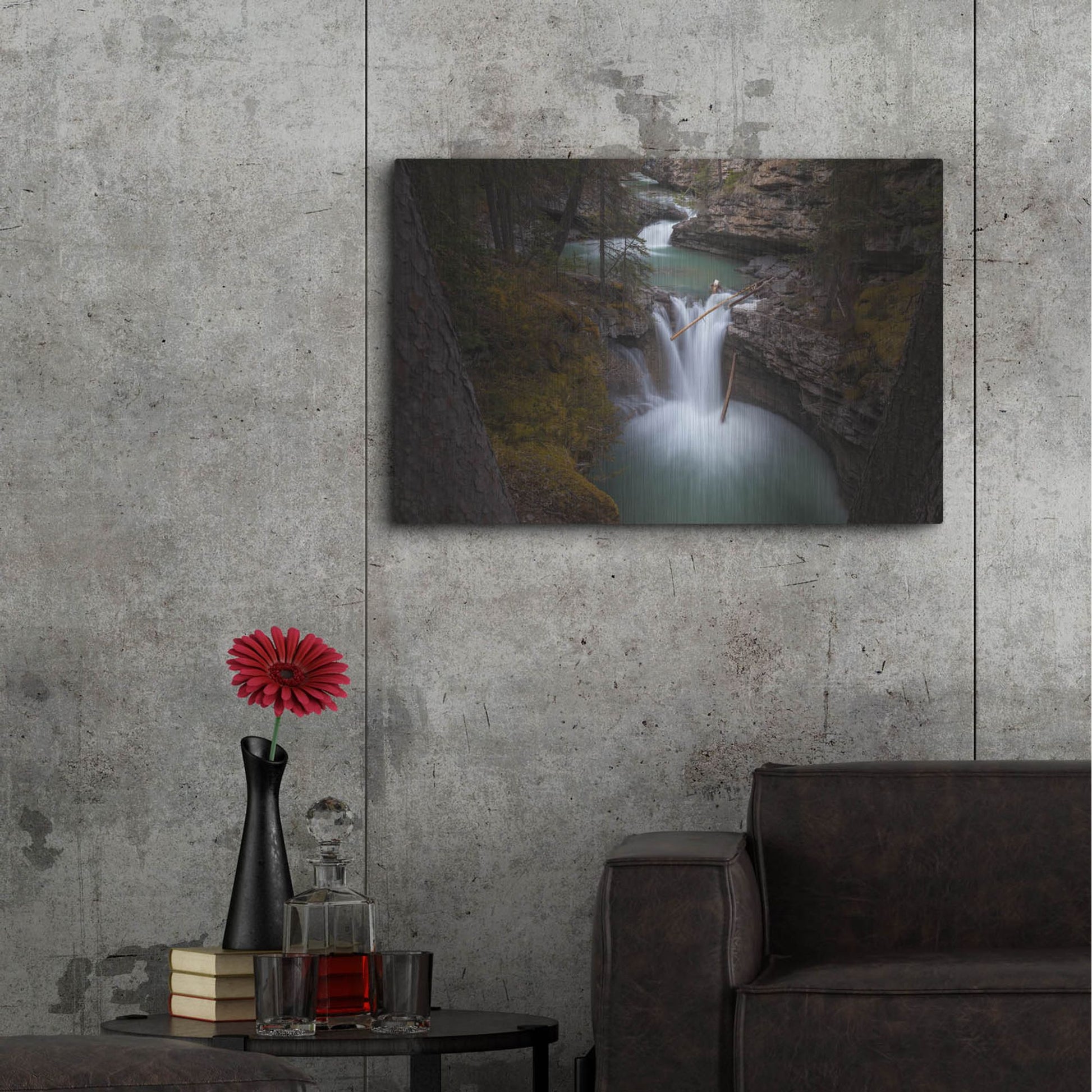 Luxe Metal Art 'Johnston Canyon 1' by Joe Reimer Photography, Metal Wall Art,36x24