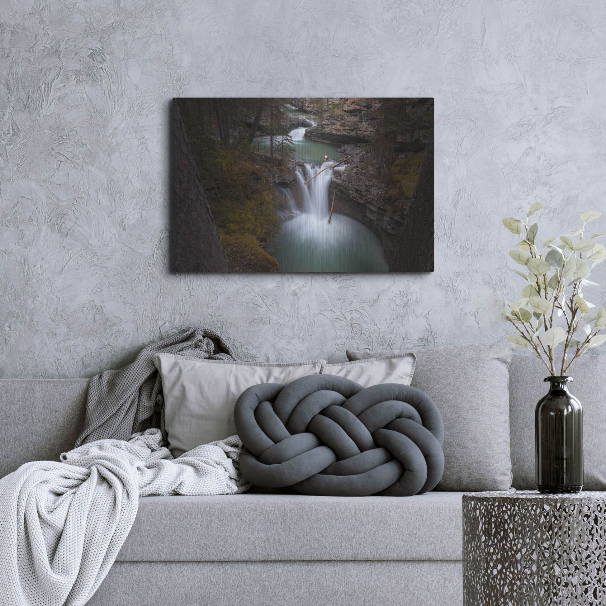 Luxe Metal Art 'Johnston Canyon 1' by Joe Reimer Photography, Metal Wall Art,36x24