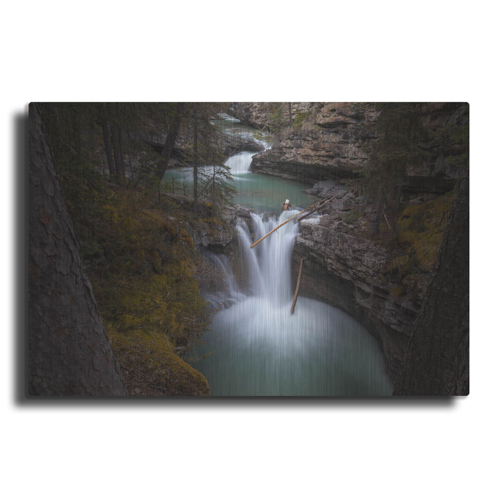 Luxe Metal Art 'Johnston Canyon 1' by Joe Reimer Photography, Metal Wall Art