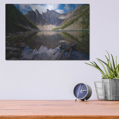 Luxe Metal Art 'Lake Agnes 1' by Joe Reimer Photography, Metal Wall Art,16x12