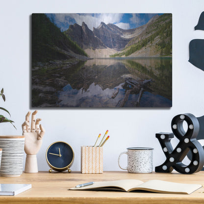 Luxe Metal Art 'Lake Agnes 1' by Joe Reimer Photography, Metal Wall Art,16x12