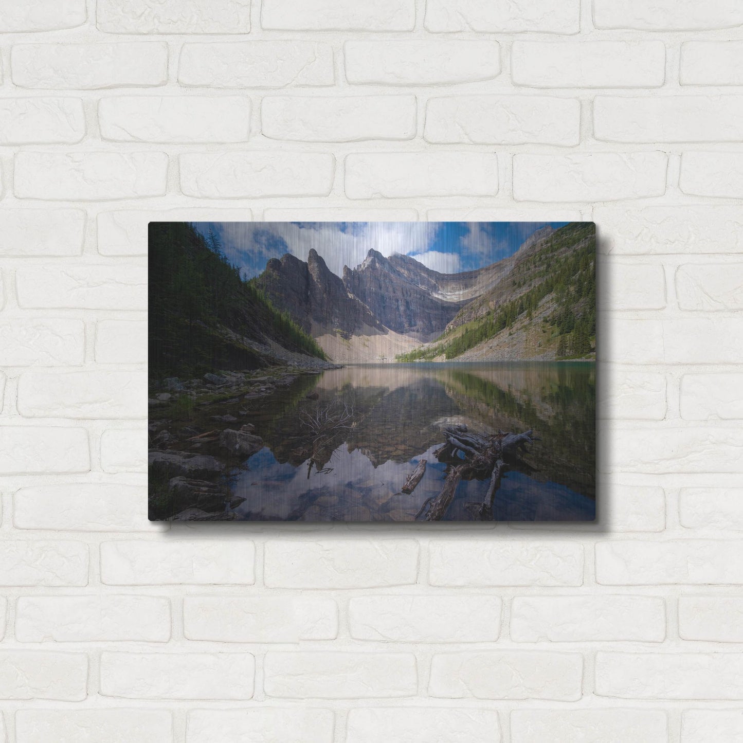 Luxe Metal Art 'Lake Agnes 1' by Joe Reimer Photography, Metal Wall Art,24x16