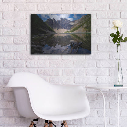 Luxe Metal Art 'Lake Agnes 1' by Joe Reimer Photography, Metal Wall Art,24x16