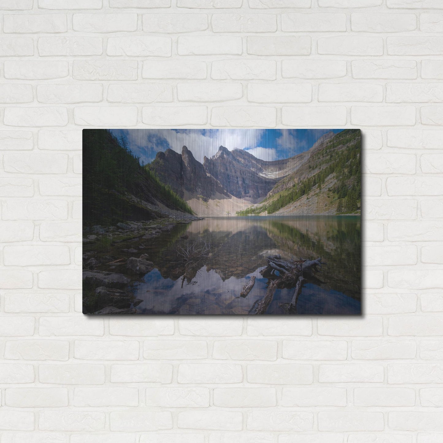 Luxe Metal Art 'Lake Agnes 1' by Joe Reimer Photography, Metal Wall Art,36x24