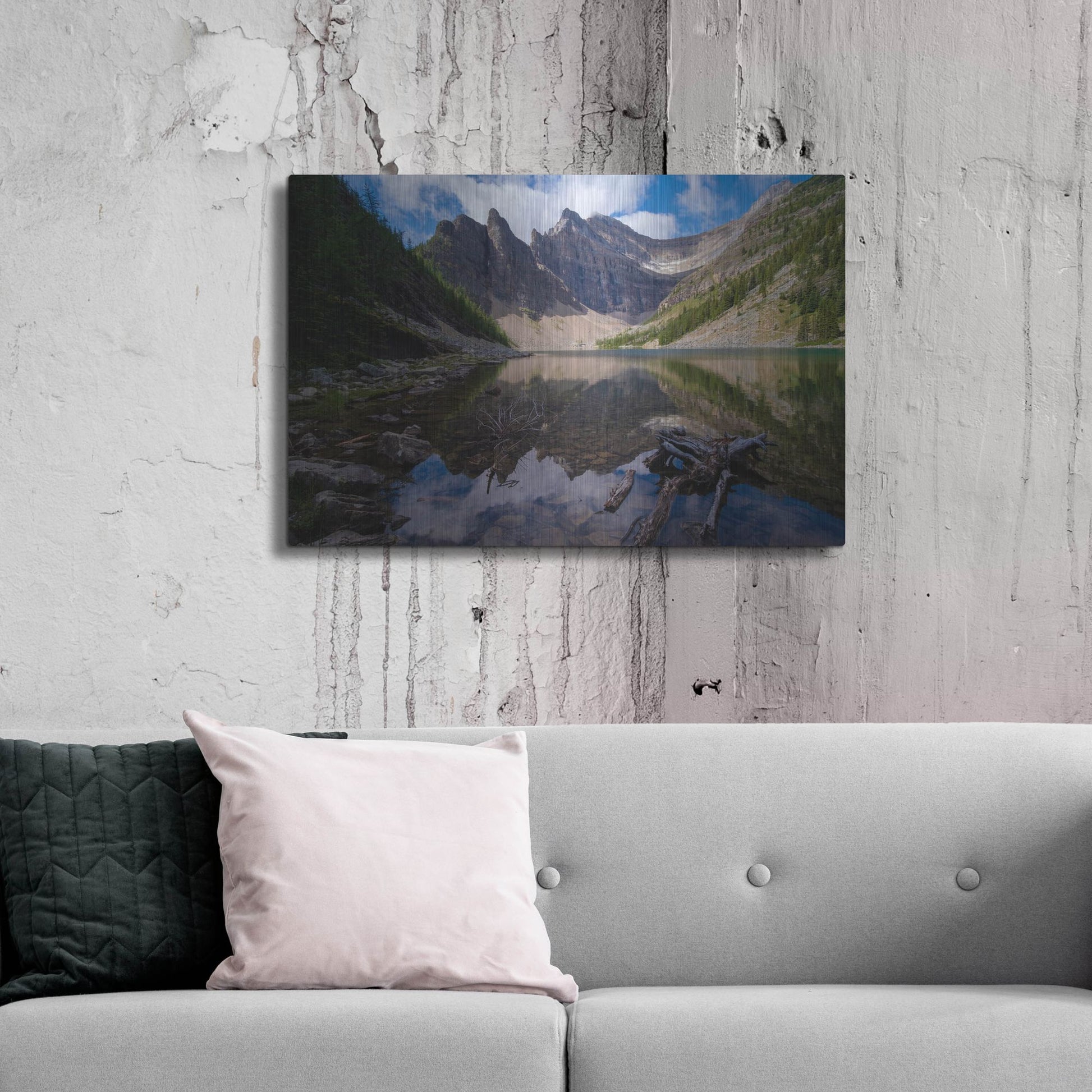 Luxe Metal Art 'Lake Agnes 1' by Joe Reimer Photography, Metal Wall Art,36x24