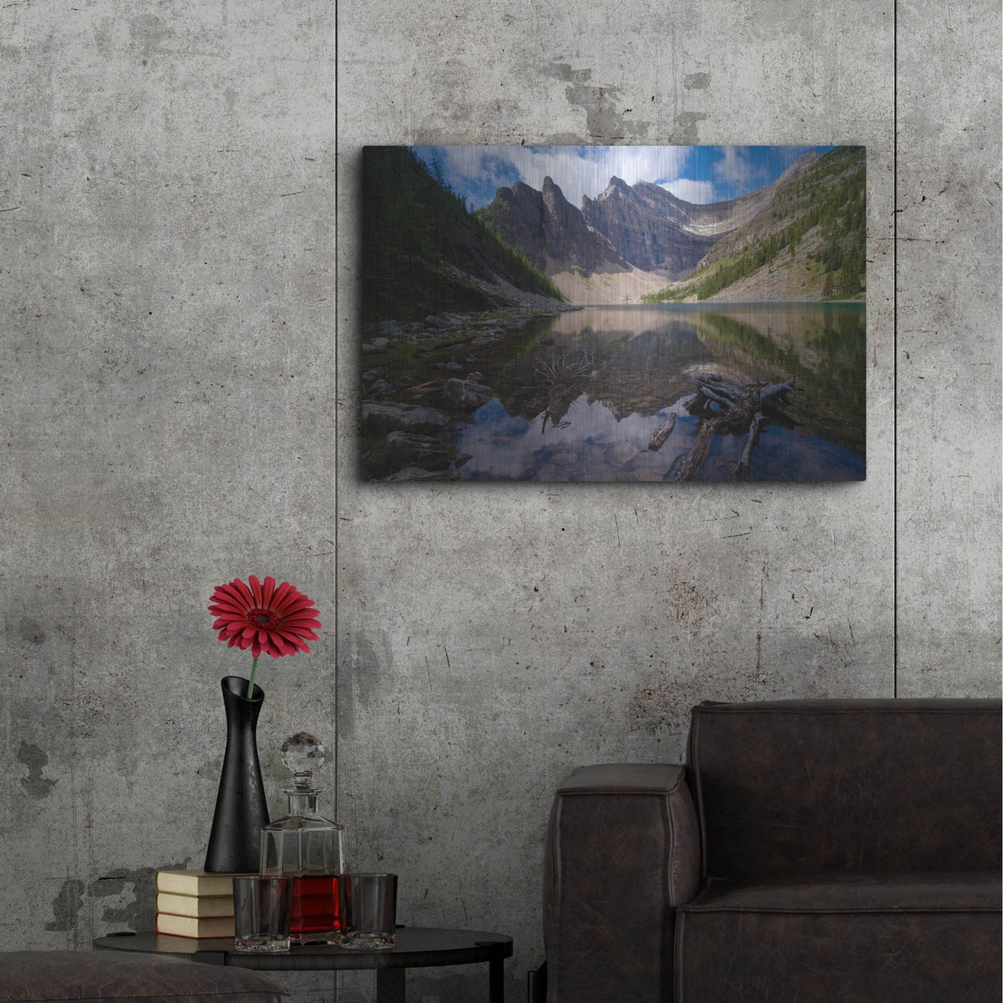 Luxe Metal Art 'Lake Agnes 1' by Joe Reimer Photography, Metal Wall Art,36x24