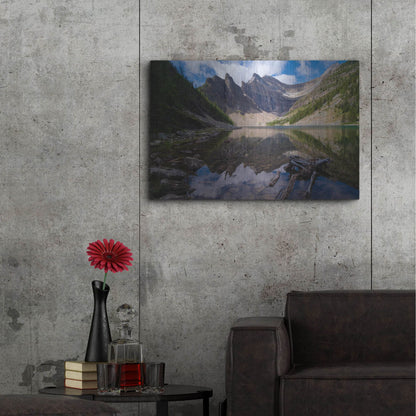 Luxe Metal Art 'Lake Agnes 1' by Joe Reimer Photography, Metal Wall Art,36x24