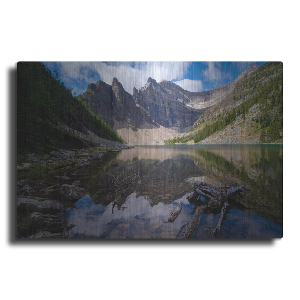 Luxe Metal Art 'Lake Agnes 1' by Joe Reimer Photography, Metal Wall Art