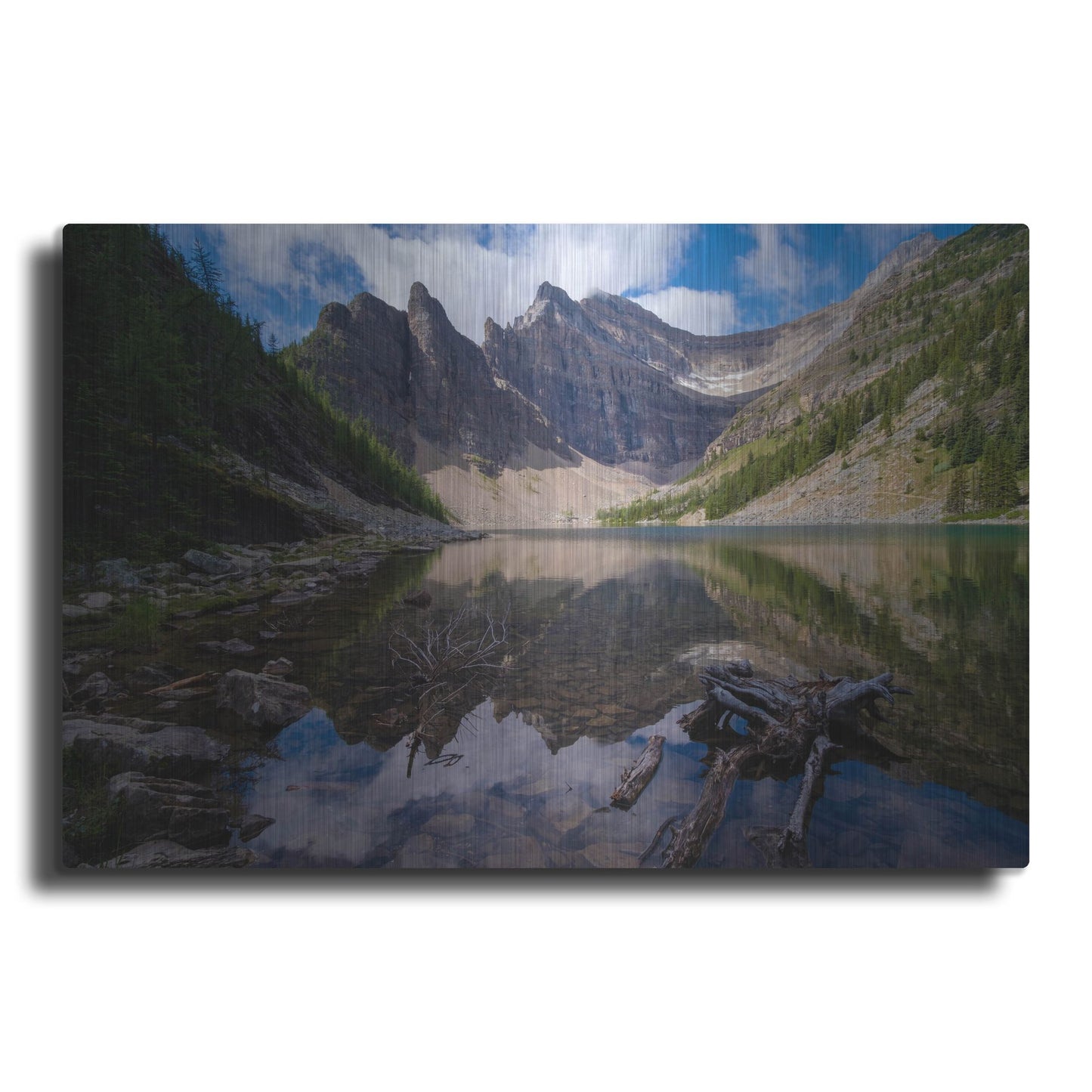 Luxe Metal Art 'Lake Agnes 1' by Joe Reimer Photography, Metal Wall Art