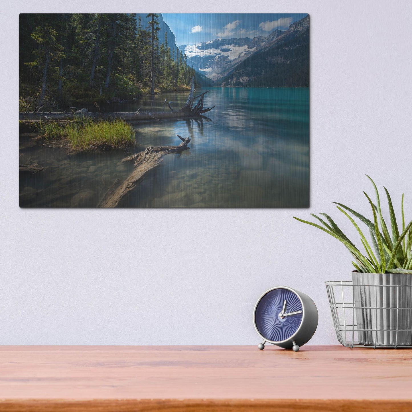 Luxe Metal Art 'Lake Louise 1' by Joe Reimer Photography, Metal Wall Art,16x12