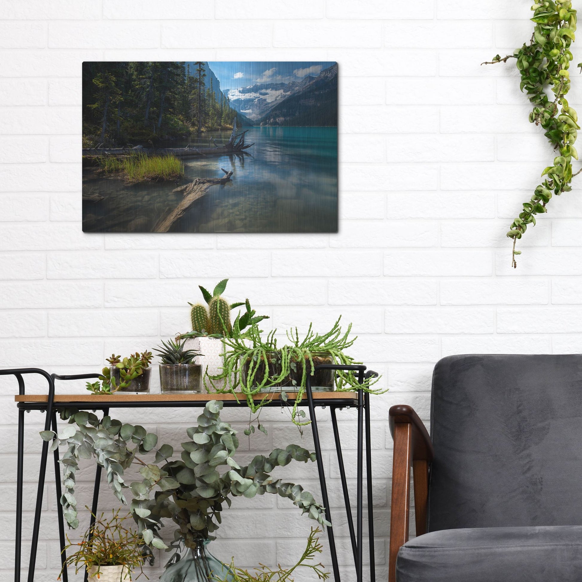 Luxe Metal Art 'Lake Louise 1' by Joe Reimer Photography, Metal Wall Art,16x12