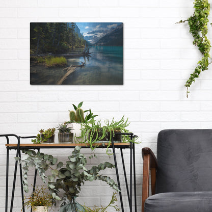 Luxe Metal Art 'Lake Louise 1' by Joe Reimer Photography, Metal Wall Art,16x12