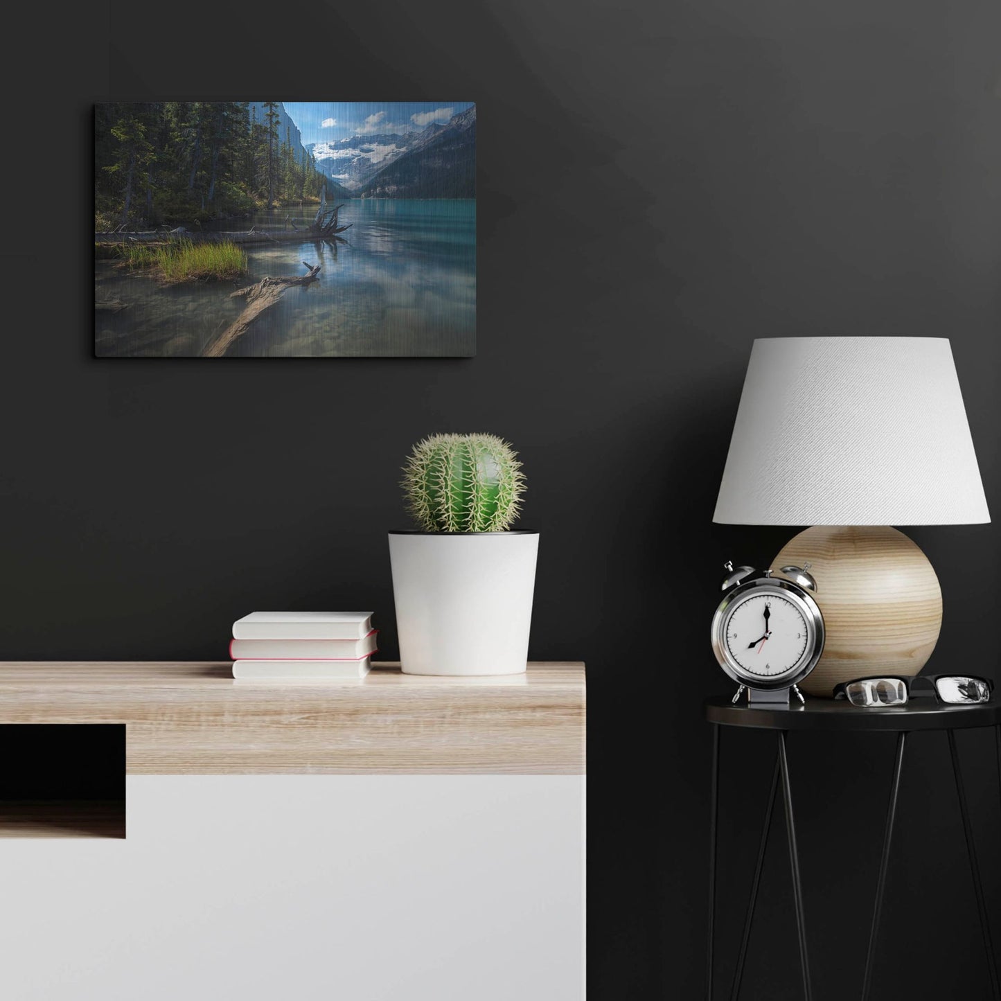 Luxe Metal Art 'Lake Louise 1' by Joe Reimer Photography, Metal Wall Art,24x16