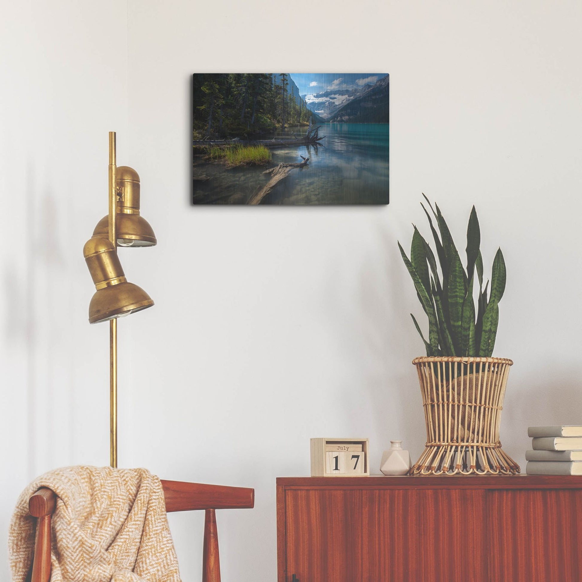 Luxe Metal Art 'Lake Louise 1' by Joe Reimer Photography, Metal Wall Art,24x16