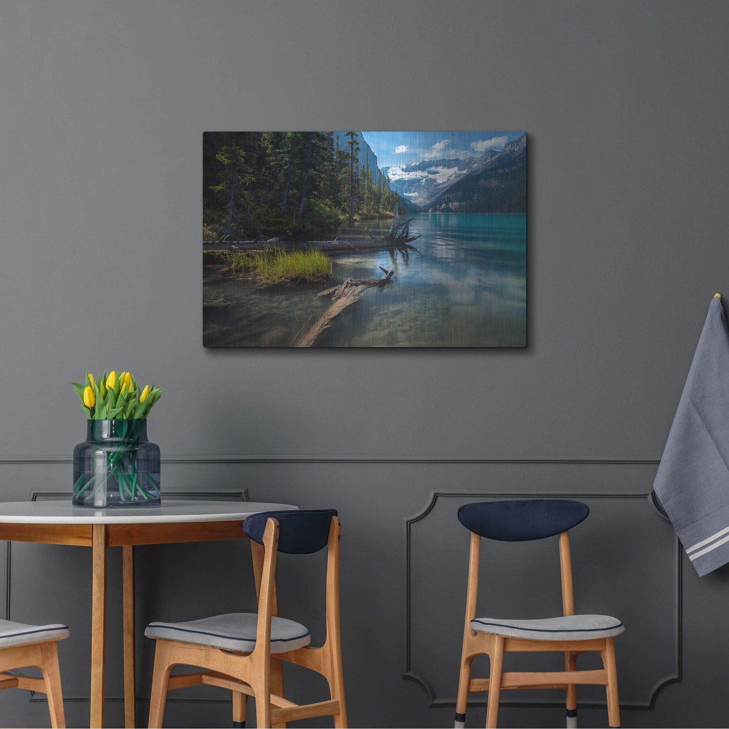 Luxe Metal Art 'Lake Louise 1' by Joe Reimer Photography, Metal Wall Art,36x24