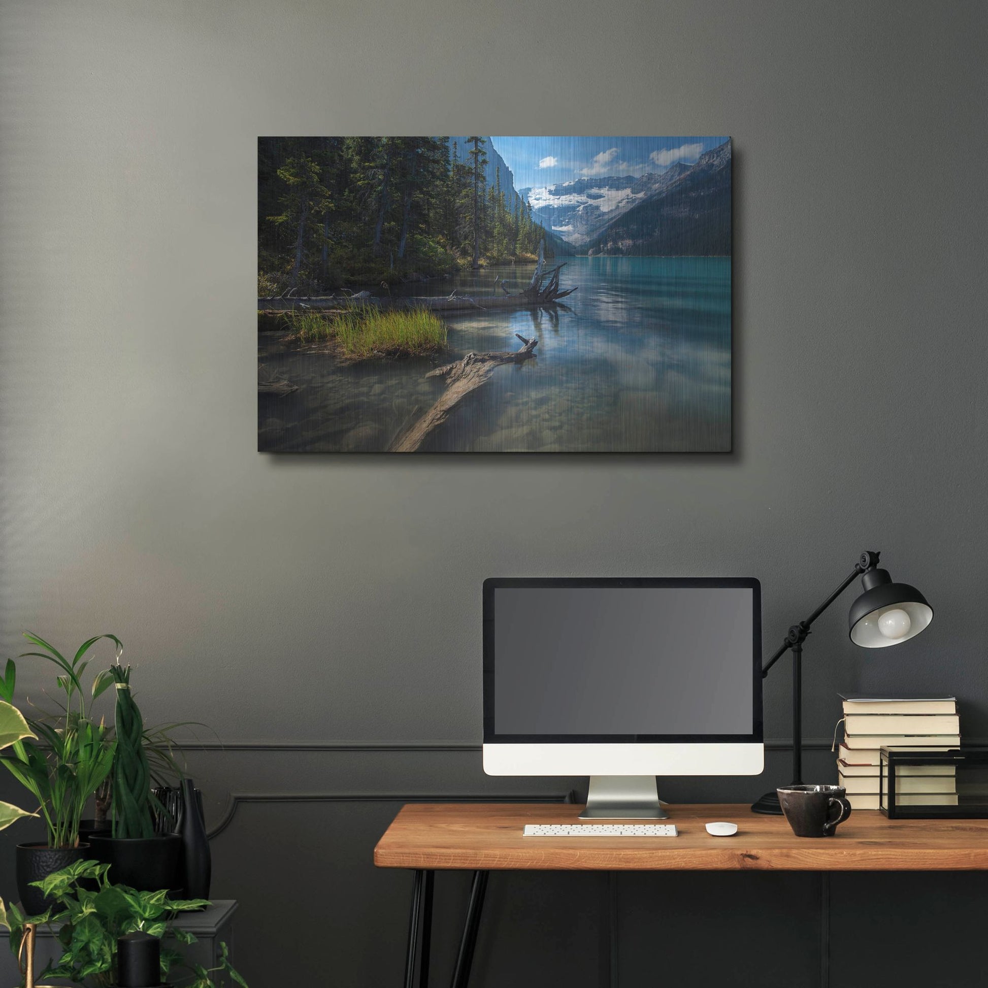 Luxe Metal Art 'Lake Louise 1' by Joe Reimer Photography, Metal Wall Art,36x24
