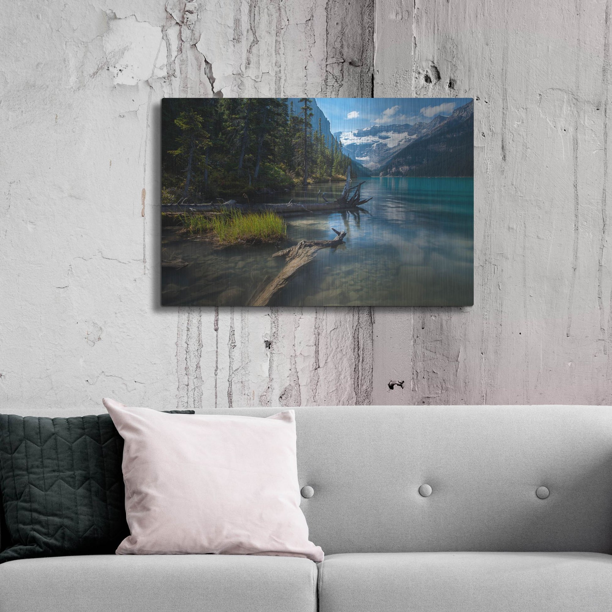 Luxe Metal Art 'Lake Louise 1' by Joe Reimer Photography, Metal Wall Art,36x24