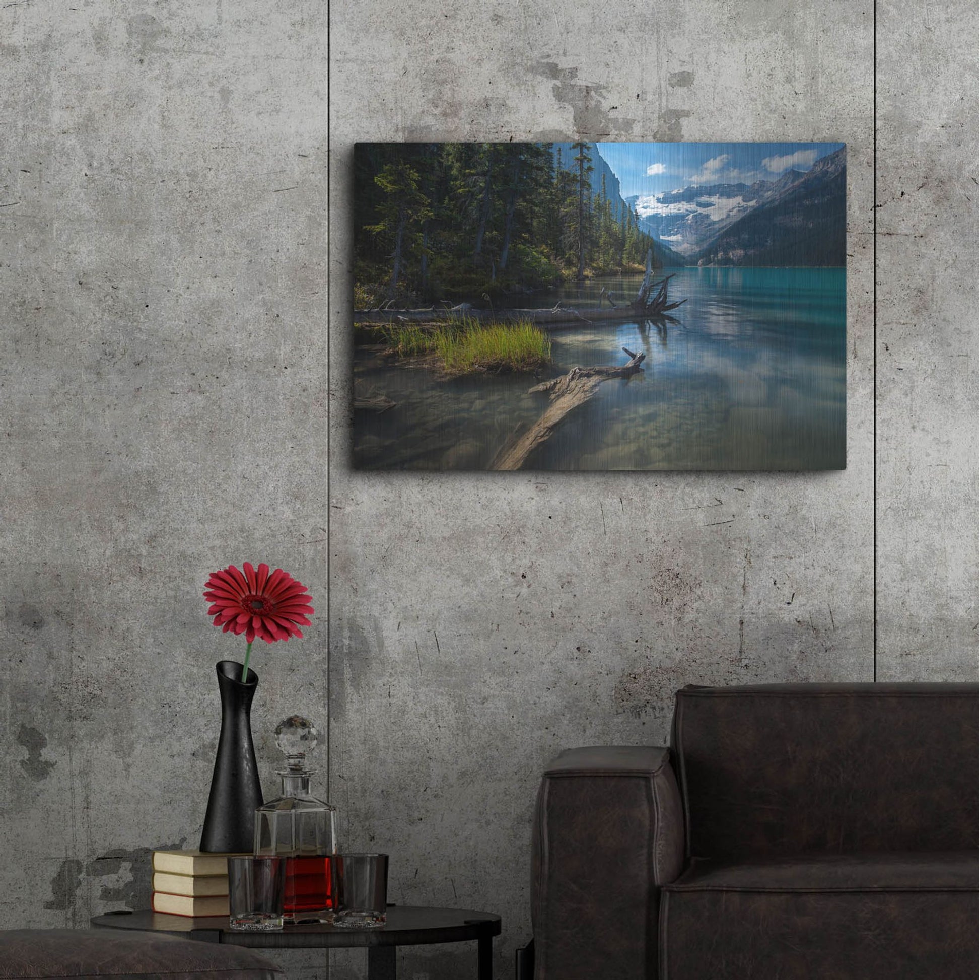 Luxe Metal Art 'Lake Louise 1' by Joe Reimer Photography, Metal Wall Art,36x24