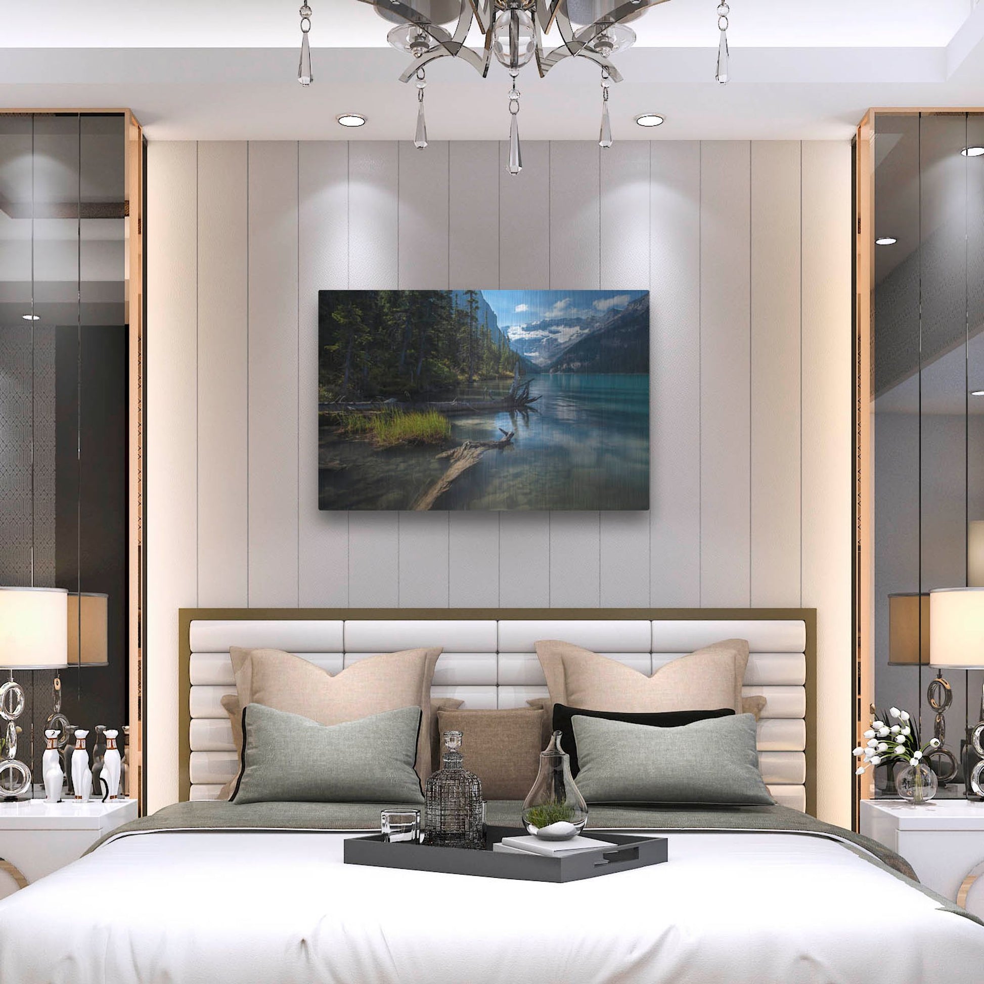 Luxe Metal Art 'Lake Louise 1' by Joe Reimer Photography, Metal Wall Art,36x24
