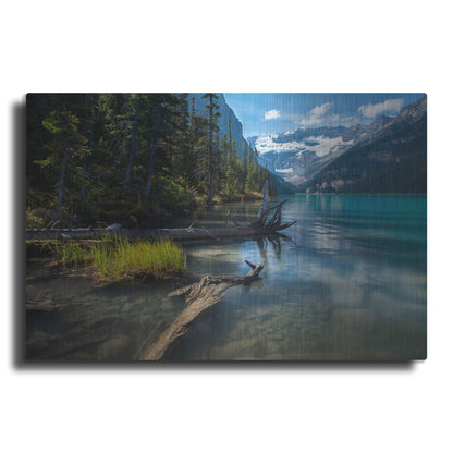 Luxe Metal Art 'Lake Louise 1' by Joe Reimer Photography, Metal Wall Art