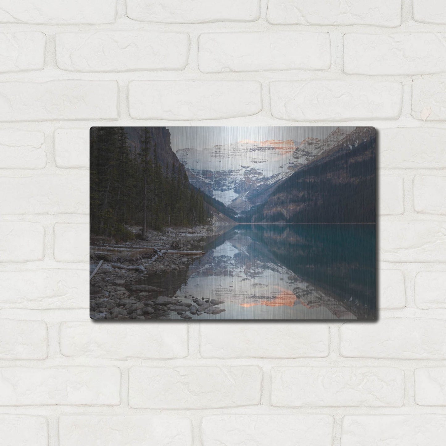 Luxe Metal Art 'Lake Louise 2' by Joe Reimer Photography, Metal Wall Art,16x12