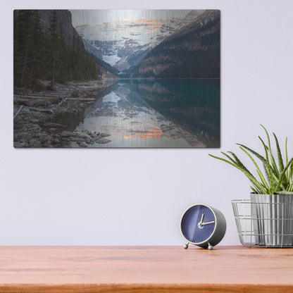 Luxe Metal Art 'Lake Louise 2' by Joe Reimer Photography, Metal Wall Art,16x12