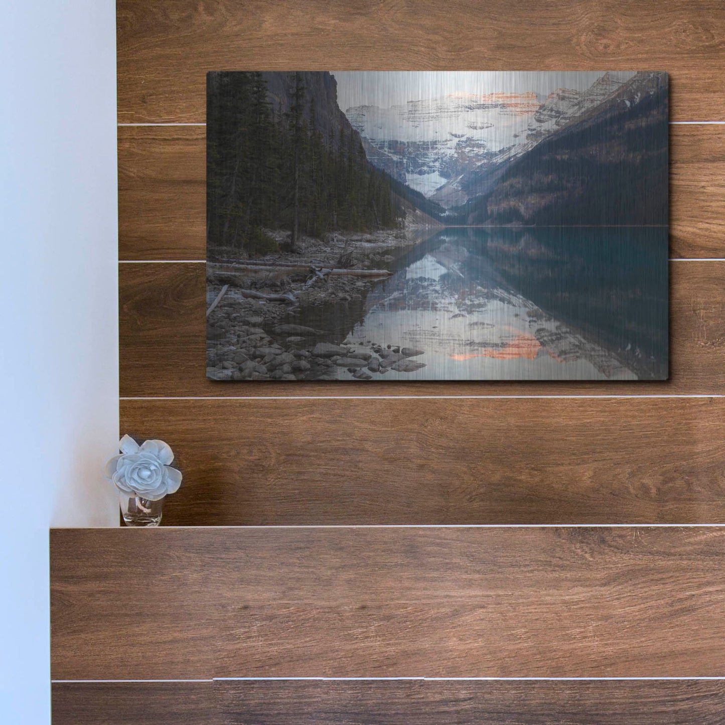 Luxe Metal Art 'Lake Louise 2' by Joe Reimer Photography, Metal Wall Art,16x12