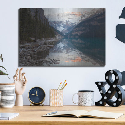 Luxe Metal Art 'Lake Louise 2' by Joe Reimer Photography, Metal Wall Art,16x12