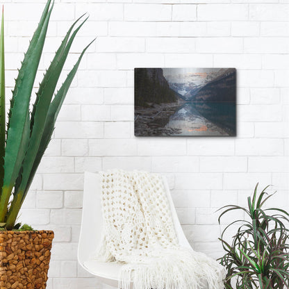 Luxe Metal Art 'Lake Louise 2' by Joe Reimer Photography, Metal Wall Art,16x12