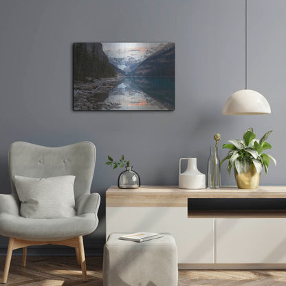 Luxe Metal Art 'Lake Louise 2' by Joe Reimer Photography, Metal Wall Art,24x16