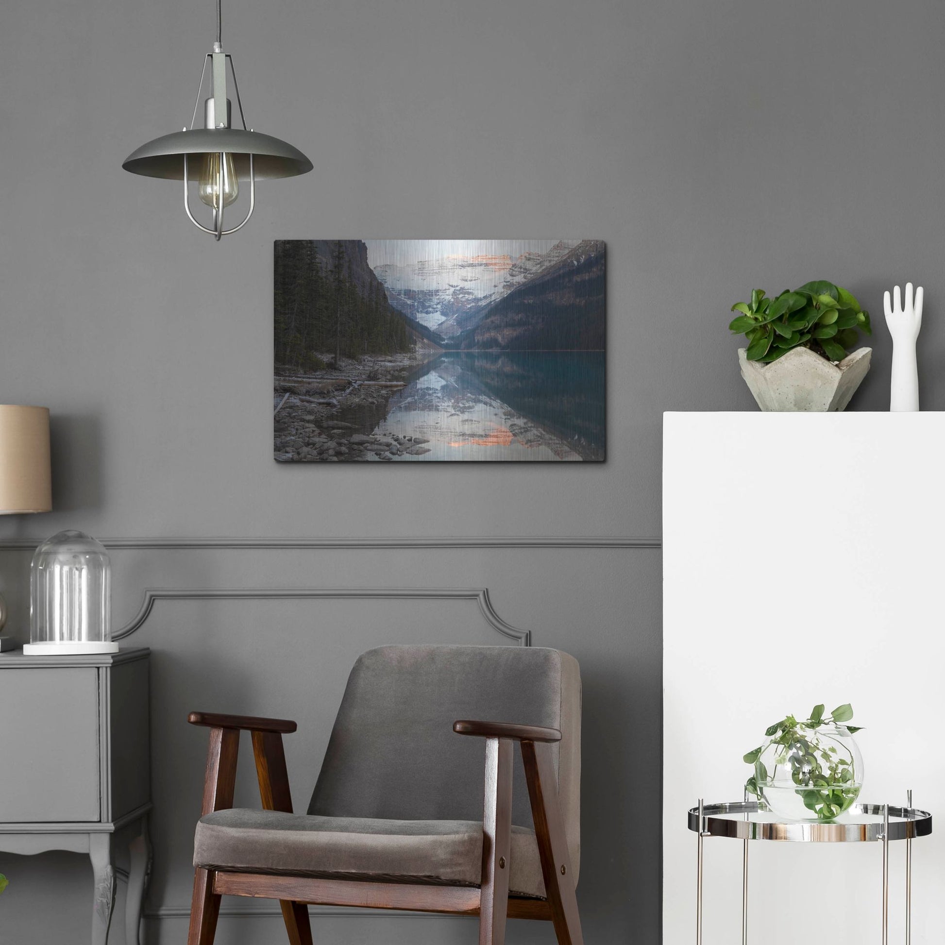 Luxe Metal Art 'Lake Louise 2' by Joe Reimer Photography, Metal Wall Art,24x16