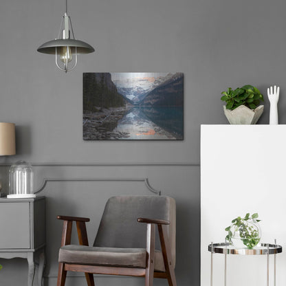 Luxe Metal Art 'Lake Louise 2' by Joe Reimer Photography, Metal Wall Art,24x16