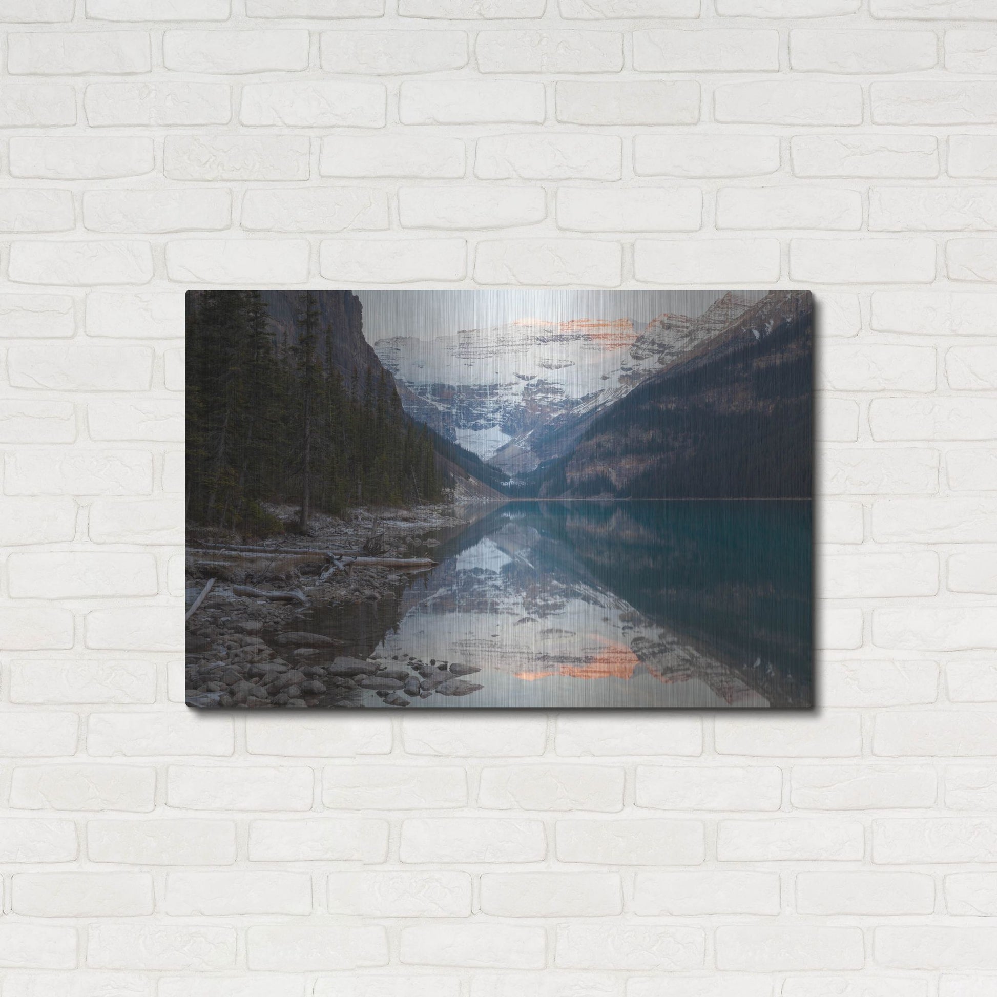 Luxe Metal Art 'Lake Louise 2' by Joe Reimer Photography, Metal Wall Art,36x24