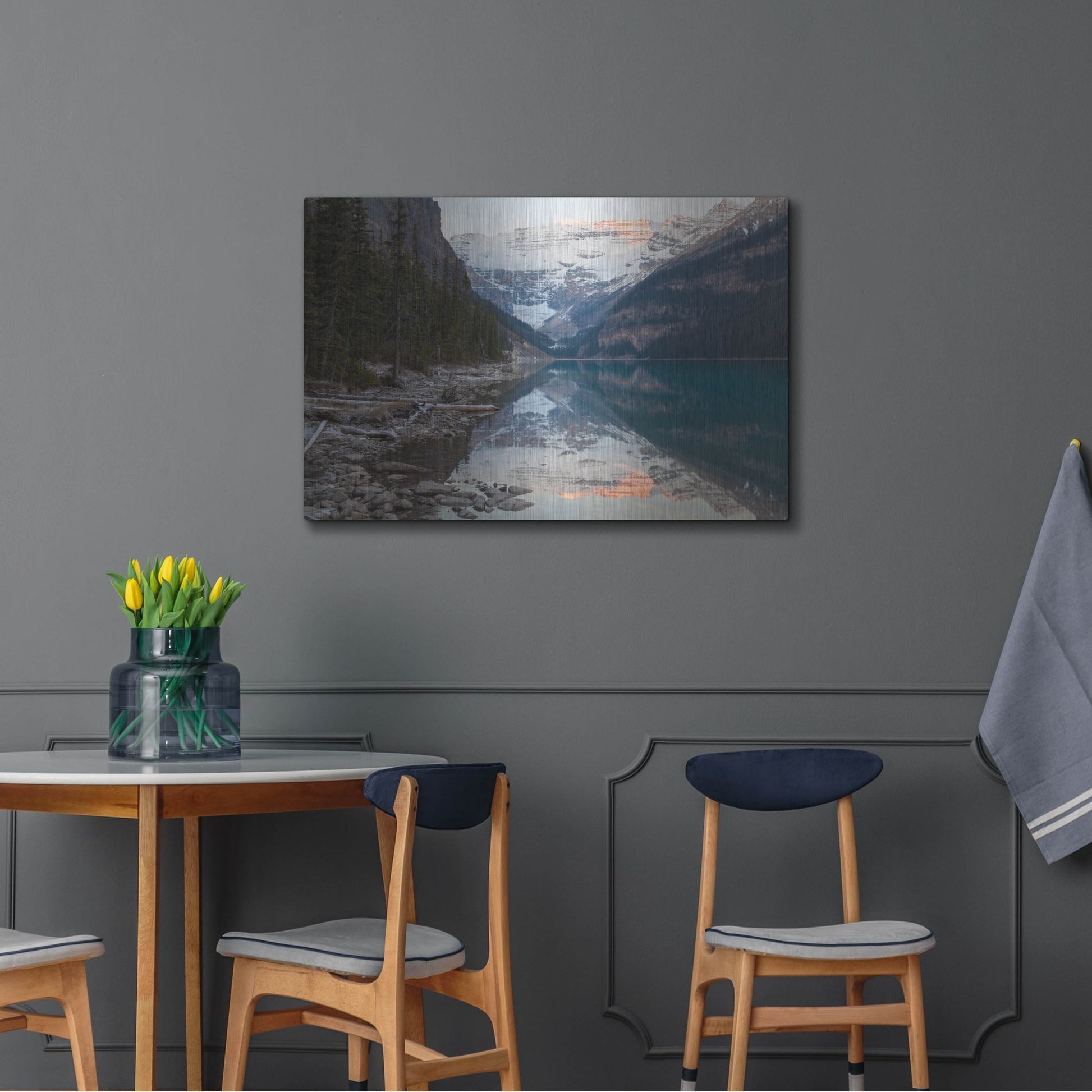 Luxe Metal Art 'Lake Louise 2' by Joe Reimer Photography, Metal Wall Art,36x24