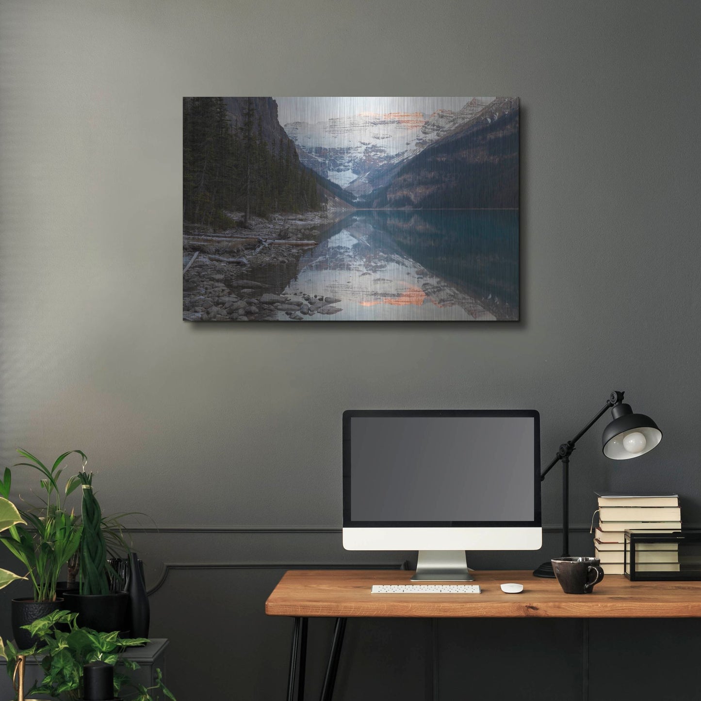 Luxe Metal Art 'Lake Louise 2' by Joe Reimer Photography, Metal Wall Art,36x24