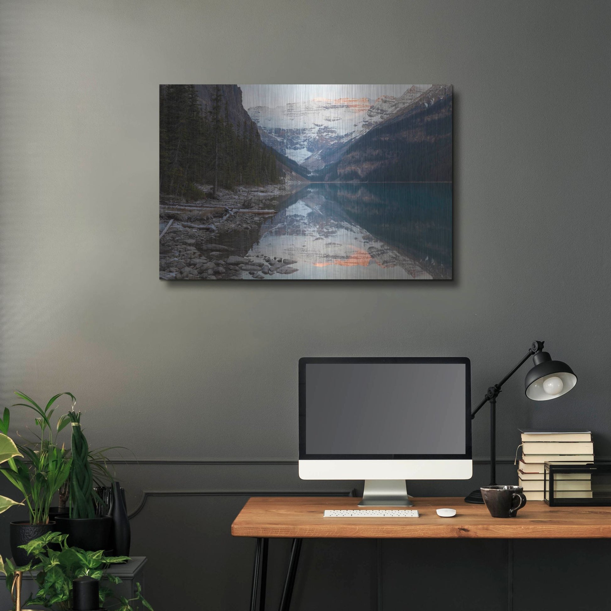 Luxe Metal Art 'Lake Louise 2' by Joe Reimer Photography, Metal Wall Art,36x24