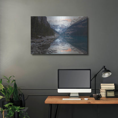 Luxe Metal Art 'Lake Louise 2' by Joe Reimer Photography, Metal Wall Art,36x24
