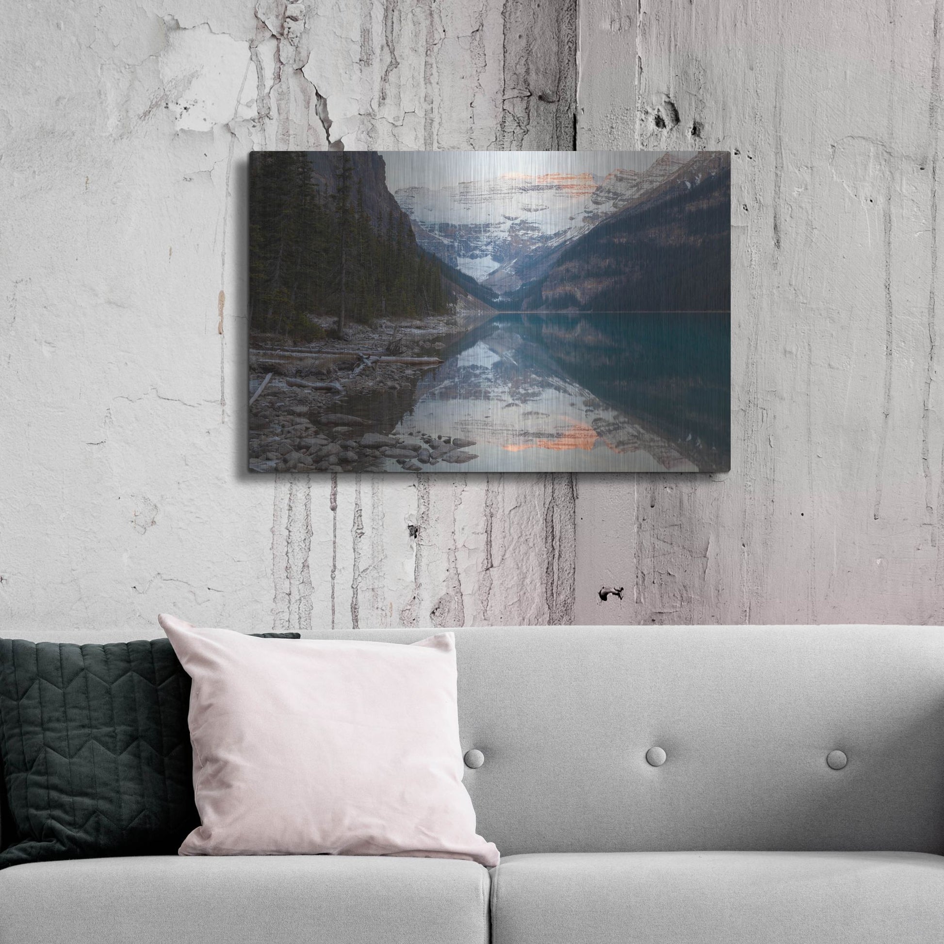 Luxe Metal Art 'Lake Louise 2' by Joe Reimer Photography, Metal Wall Art,36x24