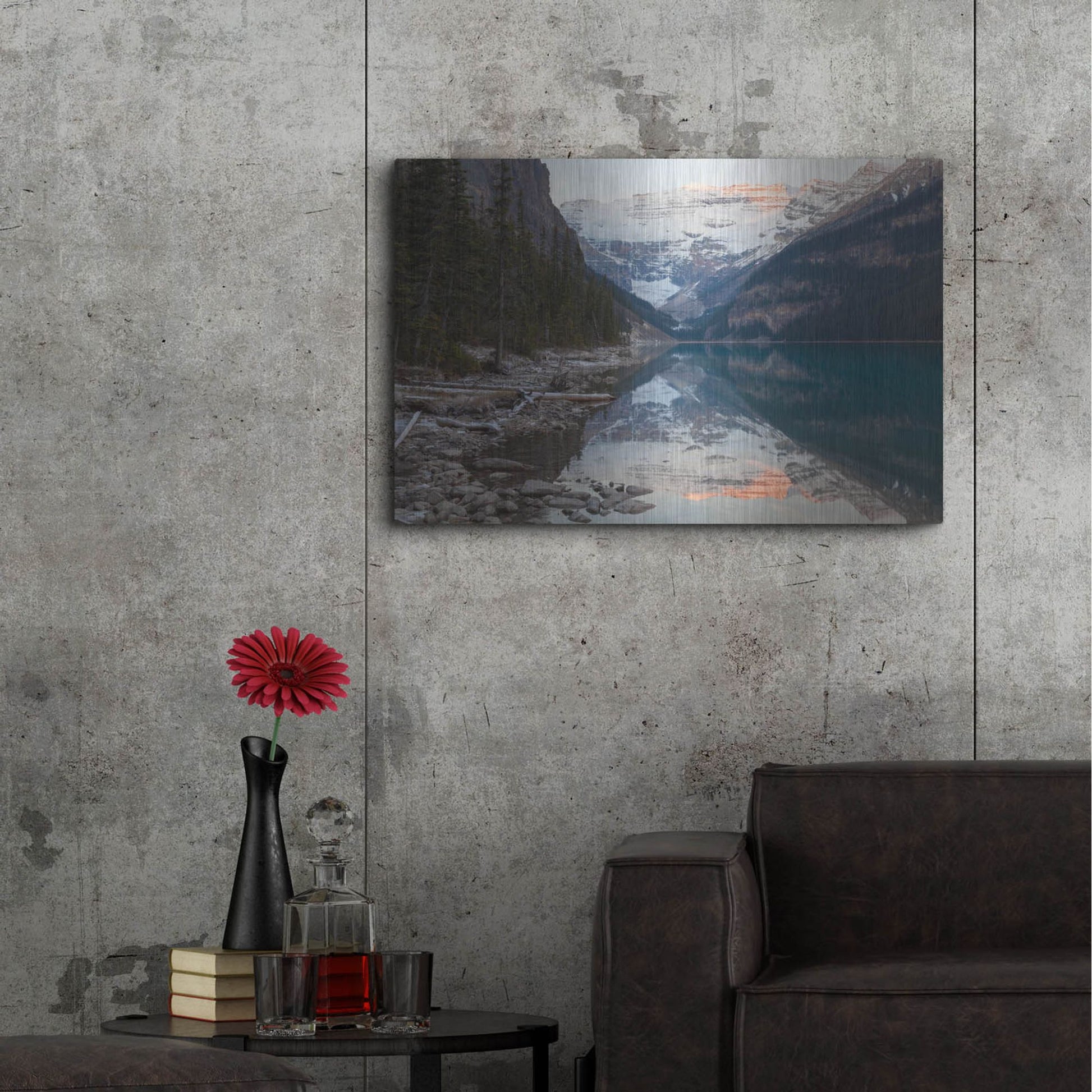 Luxe Metal Art 'Lake Louise 2' by Joe Reimer Photography, Metal Wall Art,36x24