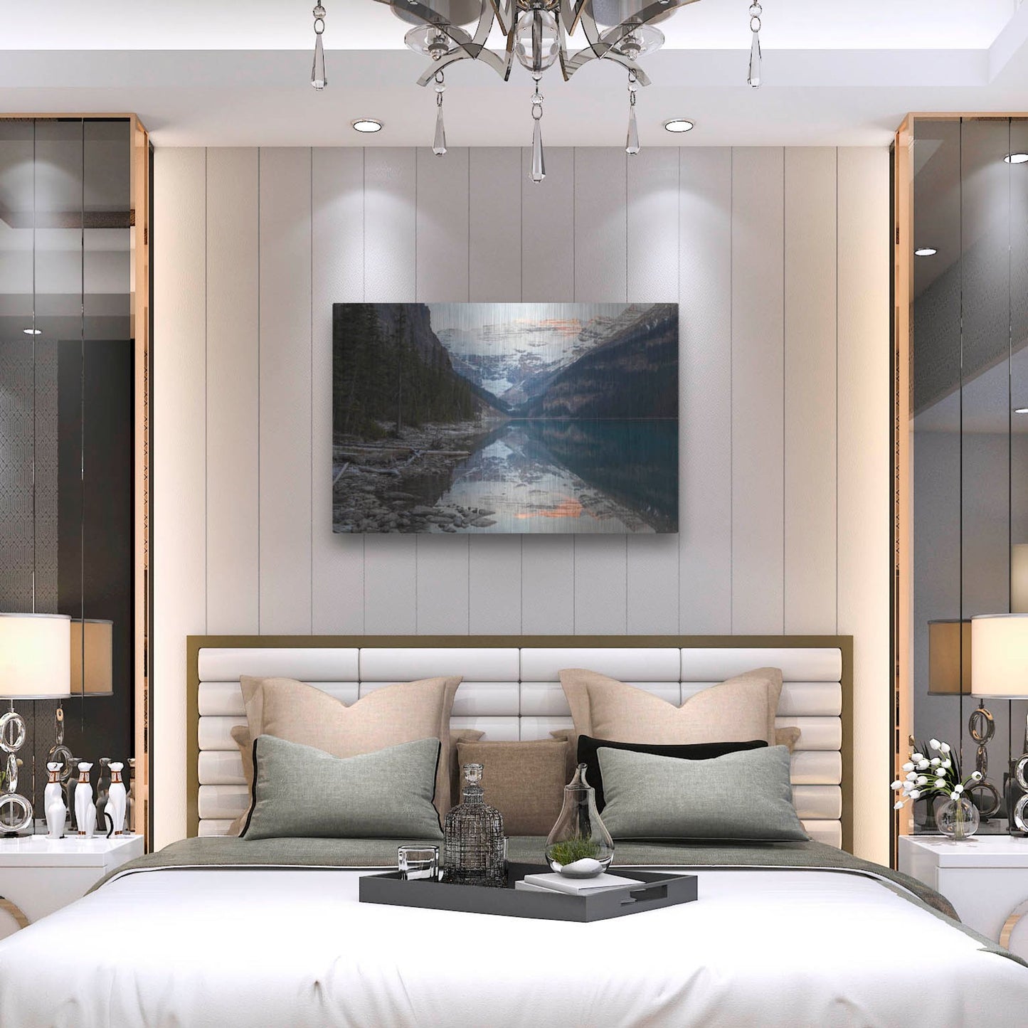 Luxe Metal Art 'Lake Louise 2' by Joe Reimer Photography, Metal Wall Art,36x24