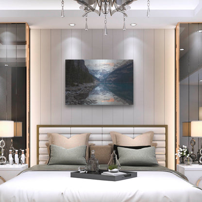 Luxe Metal Art 'Lake Louise 2' by Joe Reimer Photography, Metal Wall Art,36x24