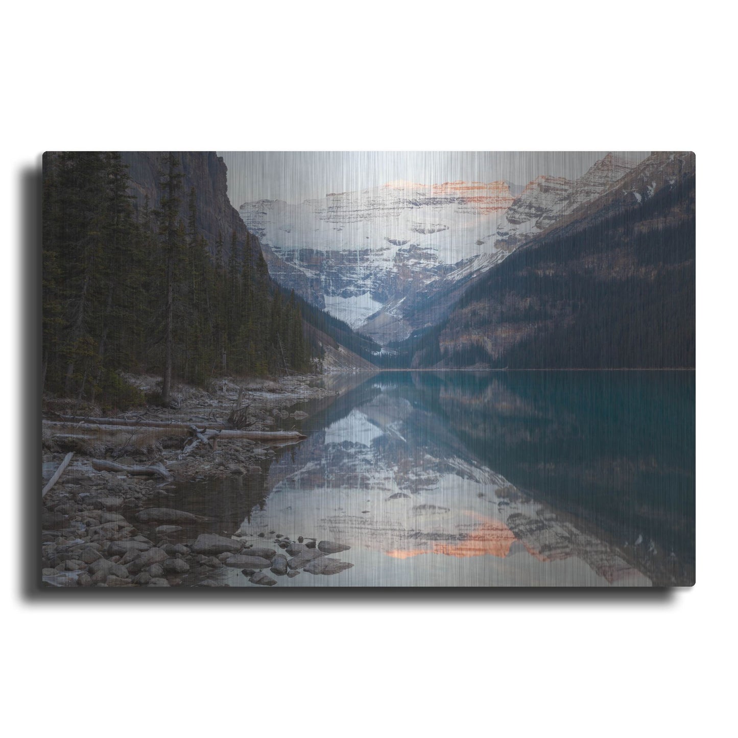 Luxe Metal Art 'Lake Louise 2' by Joe Reimer Photography, Metal Wall Art